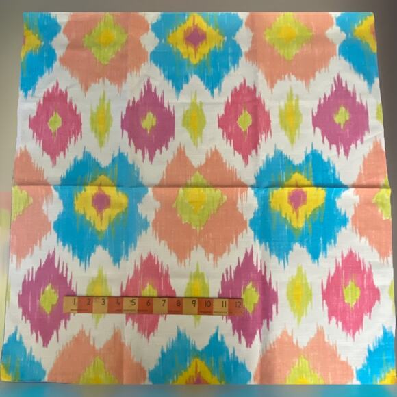 THIBAUT Bimini Ikat Linen Blend Fabric Sample 26x26 Linen Blend Multicolor - Picture 1 of 5